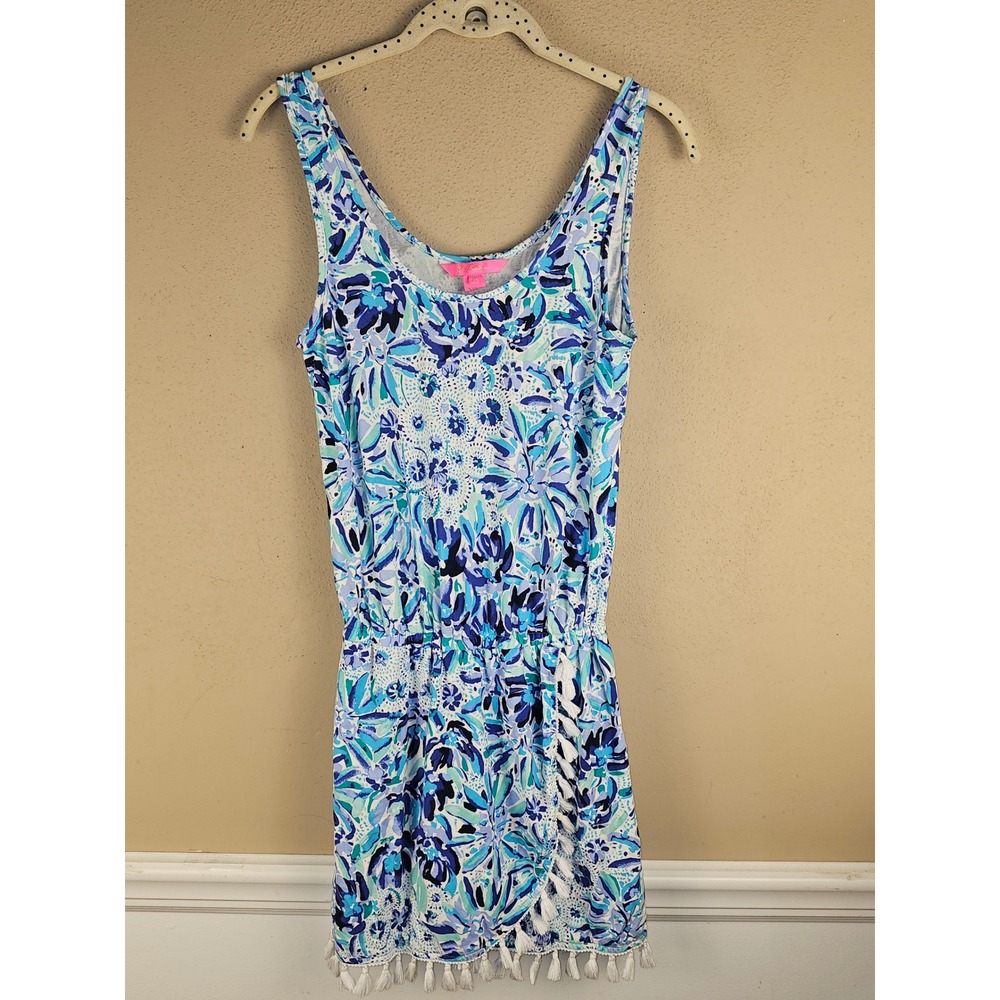 Lilly Pulitzer Womens Iris Blue High Maintenance Jarrett Short Romper XS